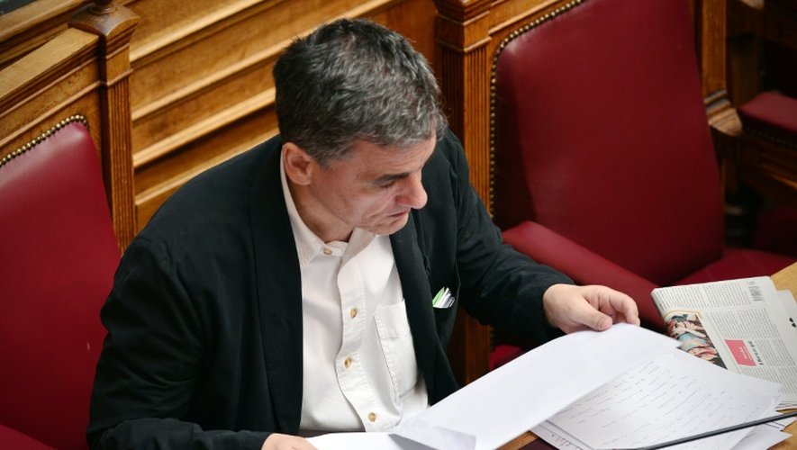Le ministre des Finances Euclide Tsakalotos lors de la réunion d'une commission au parlement le 22 juillet 2015