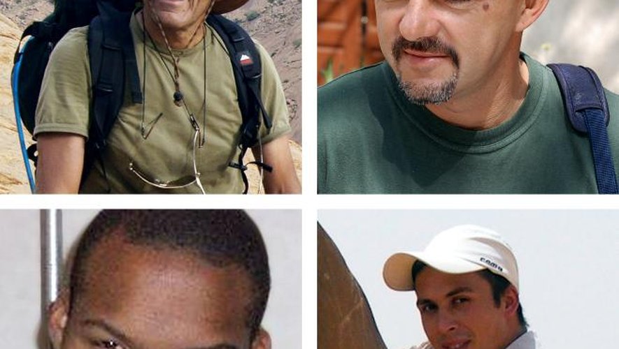 Montage photos des quatre otages enlevés au Niger en 2010