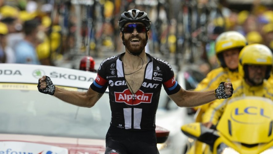 L'Allemand Simon Geschke (Giant) vainqueur de la 17e étape du Tour de France, le 22 juillet 2015 à Pra-Loup