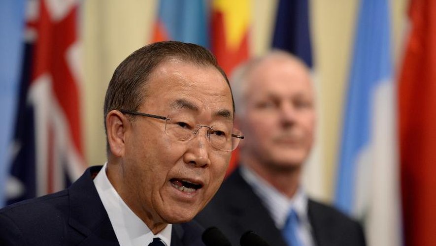 Le secrétaire général de l'ONU Ban Ki-moon, le 16 septembre 2013 à l'ONU, à New York