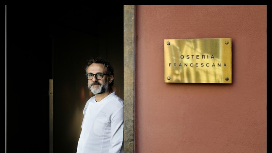 Photo fournie par l"Osteria Francescana", le 14 juin 2016, du chef italien Massimo Bottura