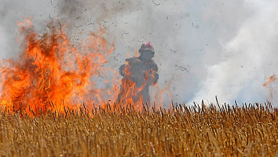 Entre le 1er et le 18 juillet, les sapeurs-pompiers aveyronnais ont traité 140 feux de broussailles, de récoltes, de chaumes.