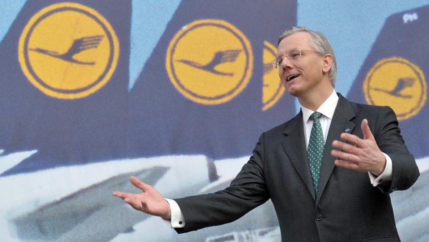 Le patron de la Lufthansa, Christoph Franz en 2012 à Francfort