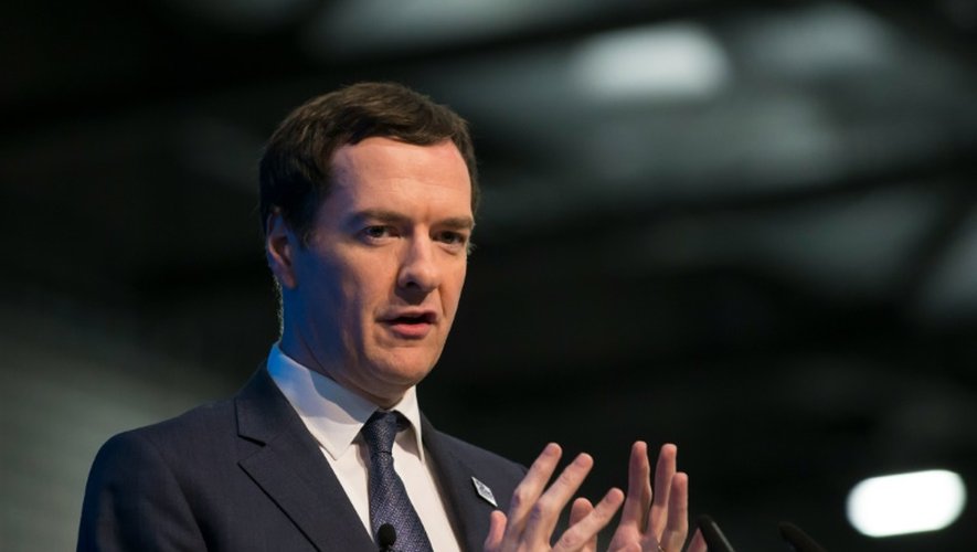 Le ministre britannique des Finances George Osborne  à Liverpool, le 13 juin 2016