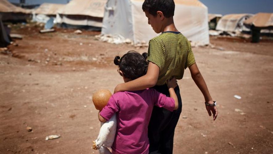 Des enfants syriens dans un camp de réfugiés à Azaz, le 15 juillet 2015