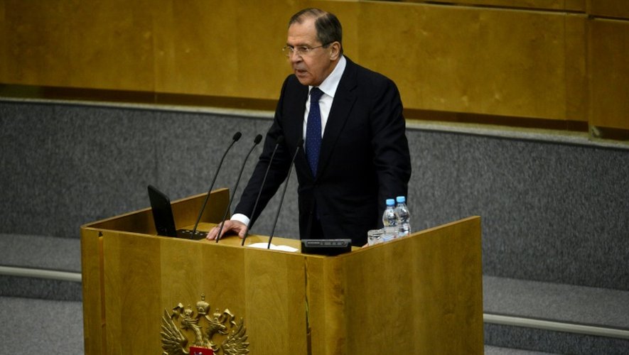 Le ministre russe des Affaires étrangères, Sergueï Lavrov au Parlement à Moscou, le 15 juin 2016