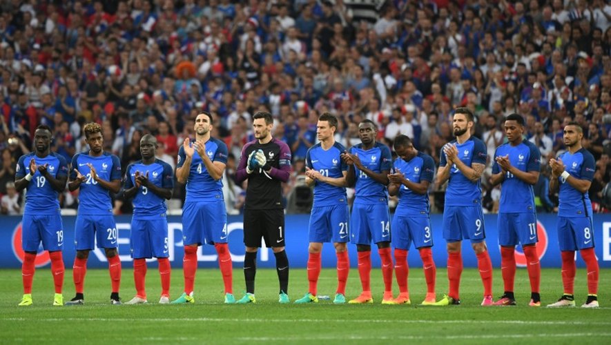L'équipe de France au Vélodrome à Marseille avant d'affronter l'Albanie au 1er tour de l'Euro, le 15 juin 2016