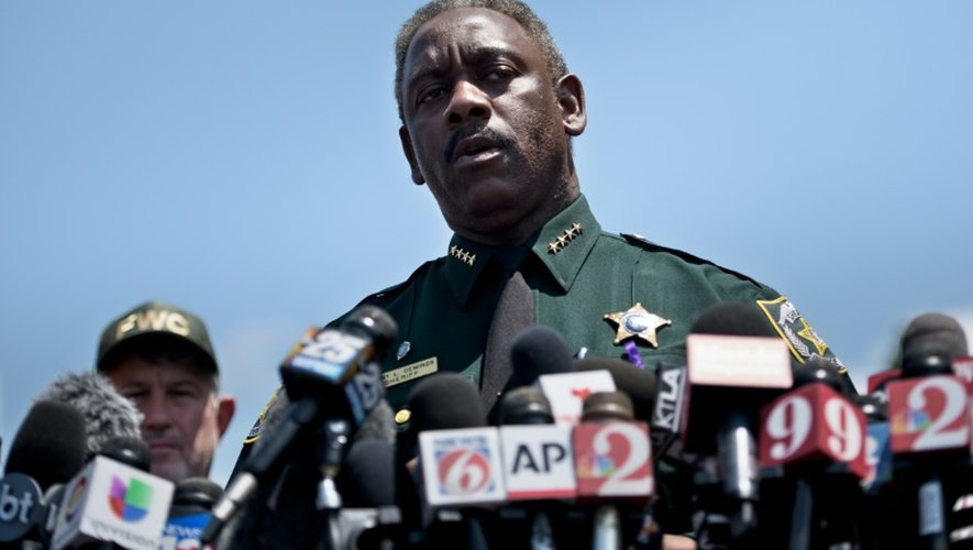 Le shérif du comté d'Orange, Jerry Demings, lors d'une conférence de presse le 15 juin 2016 à  Orlando en Floride
