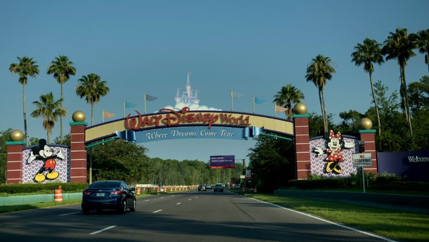 L'entrée du domaine de Disney World, le 15 juin 2016 à Orlando en Floride