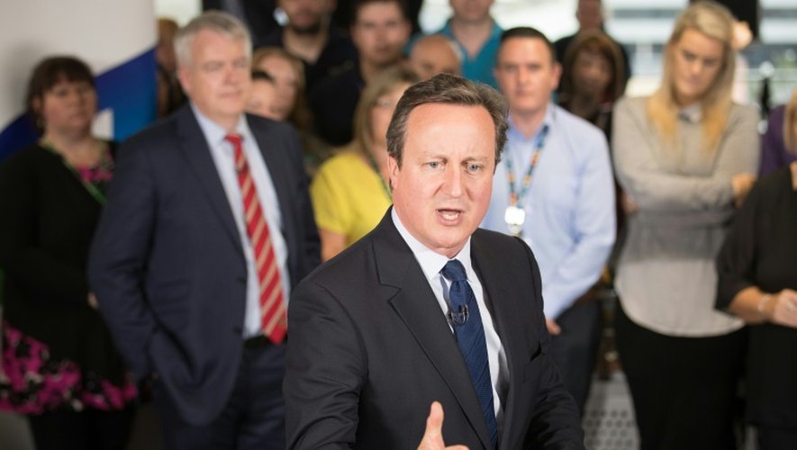 Le Premier britannique David Cameron le 15 juin  2016 à Cardiff