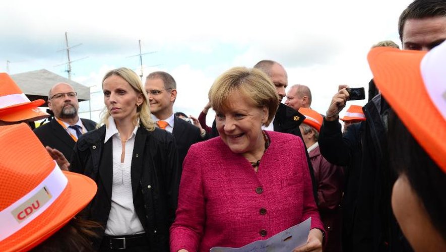 Angela Merkel, le 21 septembre 2013 à Stralsund