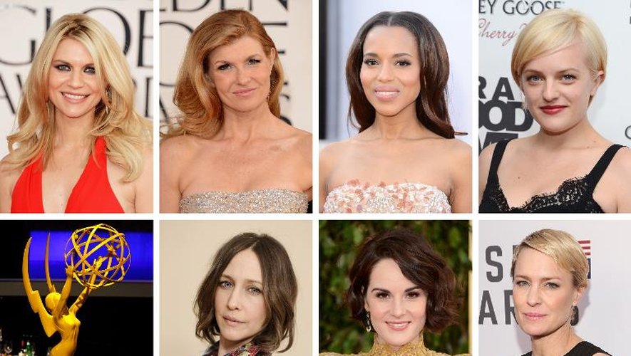 Montages photos des actrices nominées aux 65e Emmy Award, le 22 septembre 2013 à Los Angeles