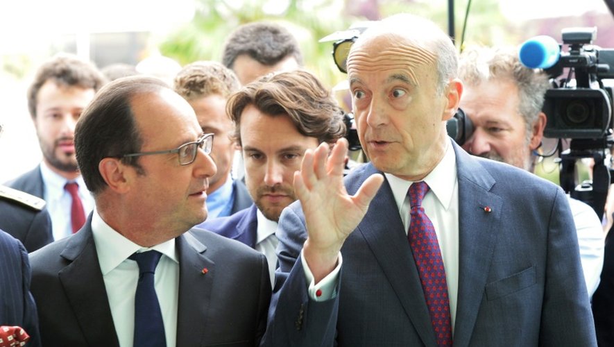 François Hollande et Alain Juppé le 14 juin 2015 à Bordeaux