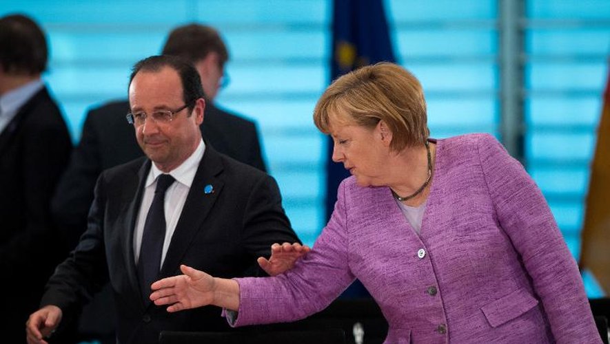 François Hollande et Angela Merkel à Berlin, le 3 juillet 2013