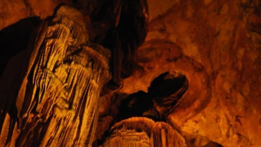 Les grandes orgues de la grotte.
