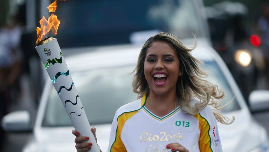 La flamme olympique, le 15 juin 2016, à Belem, au Brésil