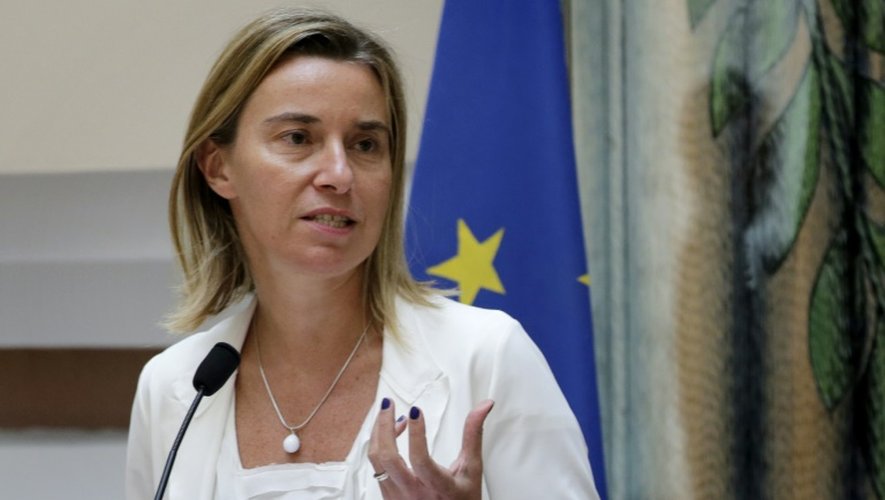 La chef de la diplomatie de l'Union européenne, Federica Mogherini lors d'une conférence de presse à Nicosie, le 24 juillet 2015
