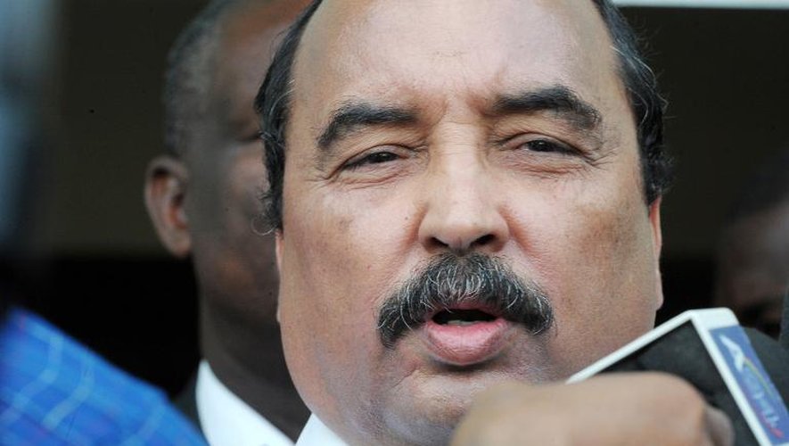 Le chef de l'Etat mauritanien sortant Mohamed Ould Abdel Aziz, réélu à sa propre sucession, le 21 juin 2014 à Nouakchott