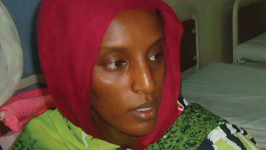 La Soudanaise chrétienne Meriam Yahia Ibrahim Ishag, condamnée à la pendaison pour apostasie, en prison à Omdurman, le 28 mai 2014