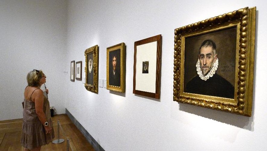 Des tableaux du Greco sont présentés au musée du Prado à Madrid dans le cadre d'une exposition sur l'influence des oeuvres du Greco sur les peintres modernes le 23 juin 2014