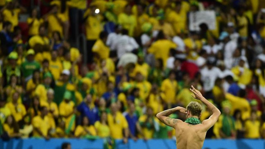 L'attaquant du Brésil Neymar après le match du Mondial contre le Cameroun, le 23 juin 2014 à Brasilia