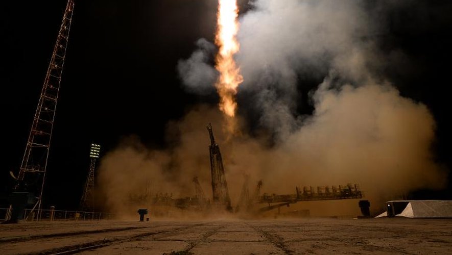 Décollage d'une fusée Soyouz emportant un nouvel équipage vers l'ISS, le 26 septembre 2013 à Baïkonour