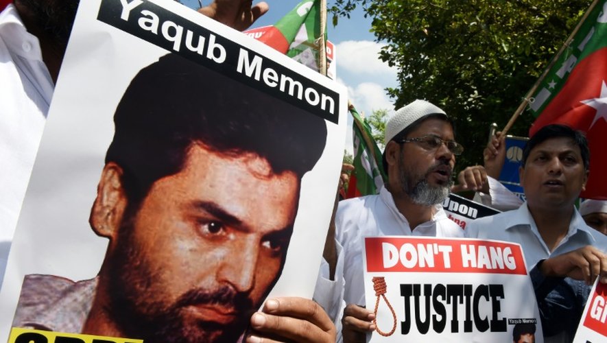 Manifestation le 27 juillet 2015 à Bombay contre la condamnation à mort de Yakub Memon