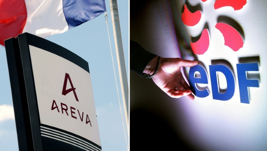 Montage photo avec les logos des groupes Areva et EDF