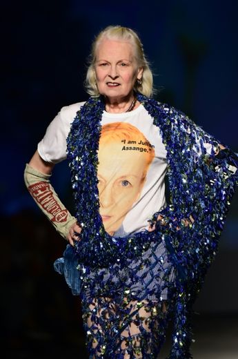Vivienne Westwood lors de la semaine de la mode à Milan, le 19 juin 2016