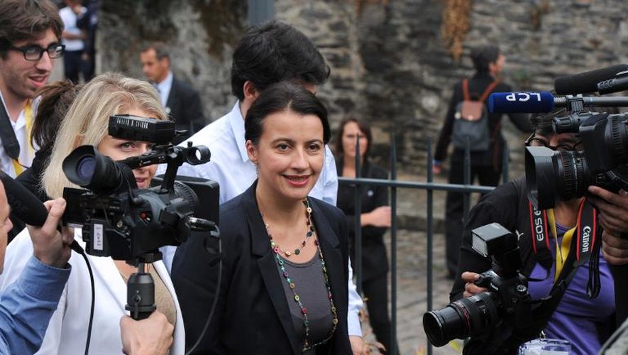 La ministre du Logement Cécile Duflot arrive aux journées parlementaires de son parti Europe Ecologie-Les Verts, le 26 septembre 2013 à Angers