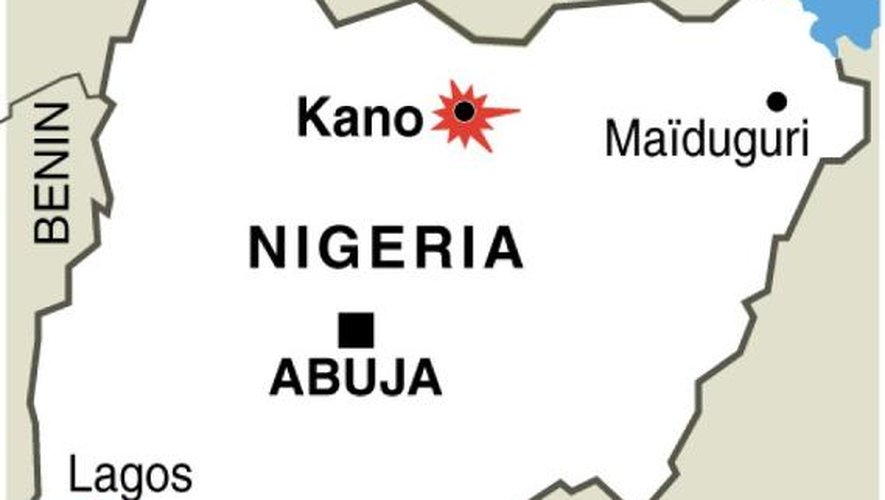Carte de localisation de Kano où une explosion meurtrière a visé une école