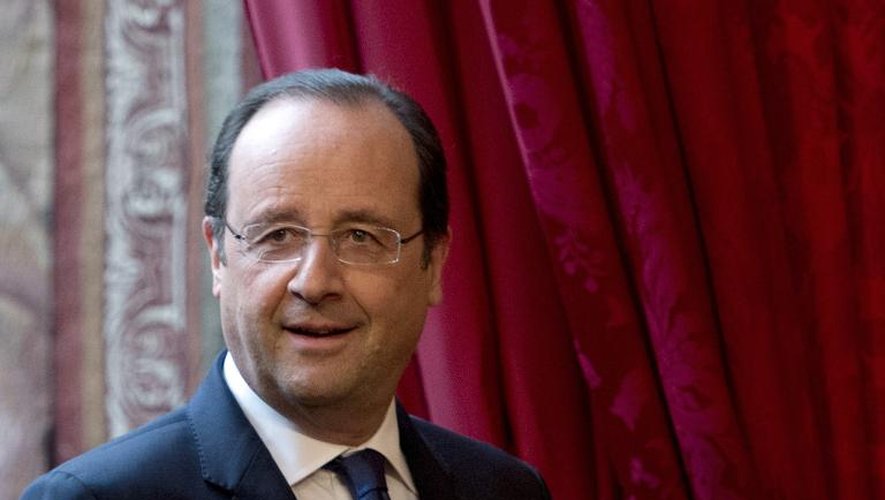 François Hollande au palais de l'Elysée le 29 avril 2014