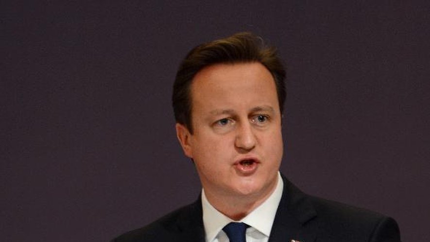 Le Premier ministre britannique David Cameron,à Bombay le 18 février 2013
