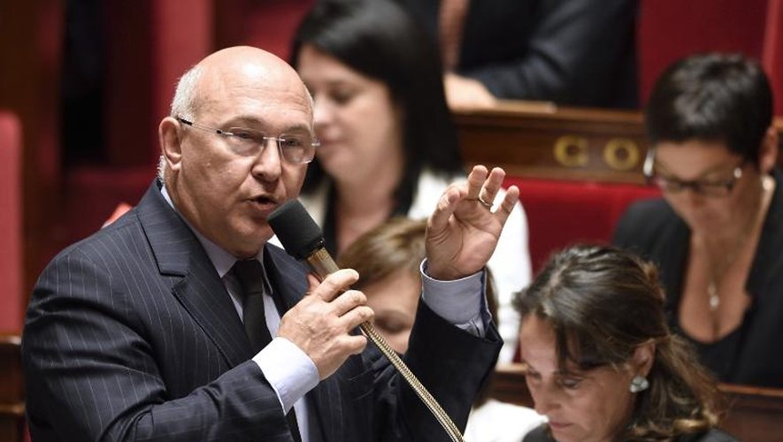 Le ministre français des Finances Michel Sapin répond aux questions des députés le 11 juin 2014 à l'Assemblée nationale à Paris