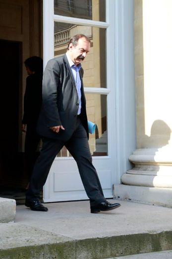 Le secrétaire général de la CGT Philippe Martinza à Paris le 17 juin 2016