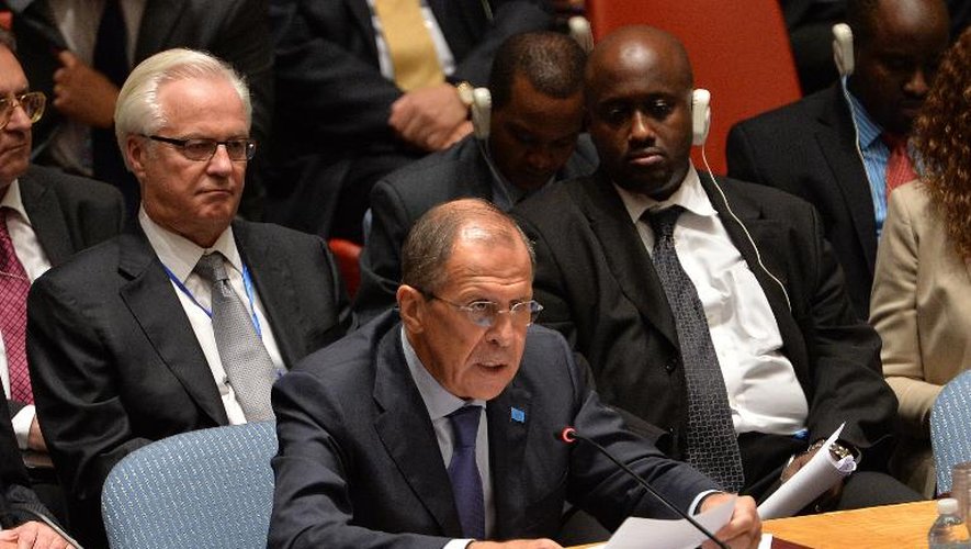 Le chef de la diplomatie russe Sergueï Lavrov le 27 septembre 2013 à l'Onu à New York