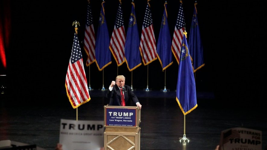 Le candidat républicain à la présidentielle Donald Trump lors d'un meeting à Las Vegas, le 18 juin 2016