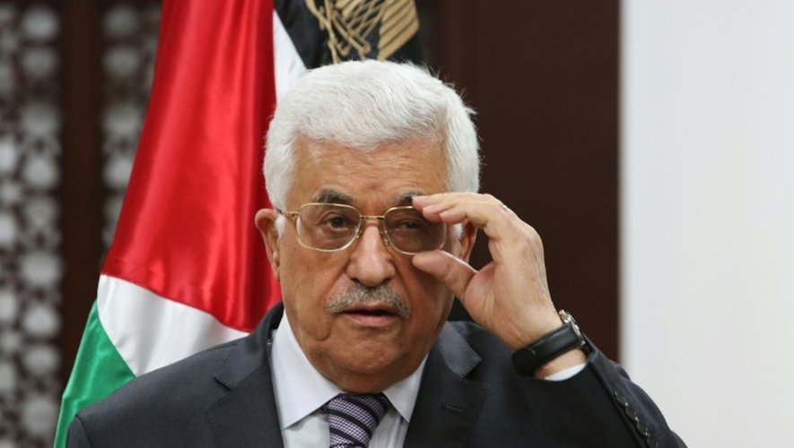 Le président palestinien Mahmoud Abbas, lors d'une conférence de presse à Ramallah, en Cisjordanie, le 31 juillet 2015