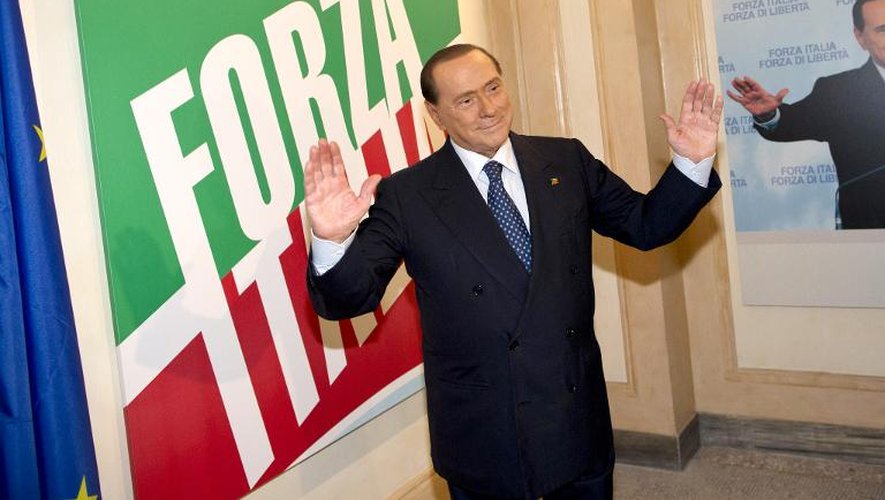Silvio Berlusconi le 19 septembre 2013 au siège de son parti, le Peuple de la Liberté, à Rome