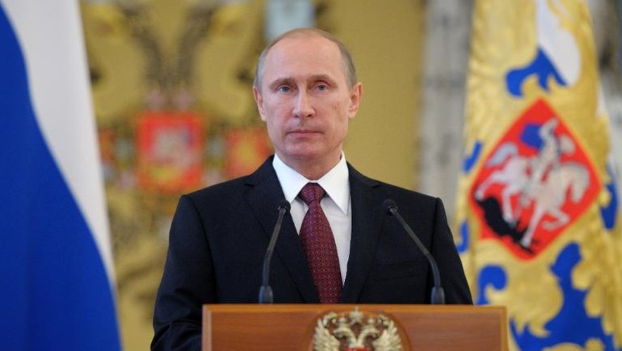 Le président russe Vladimir Poutine au Kremlin à Moscou le 26 juin 2014