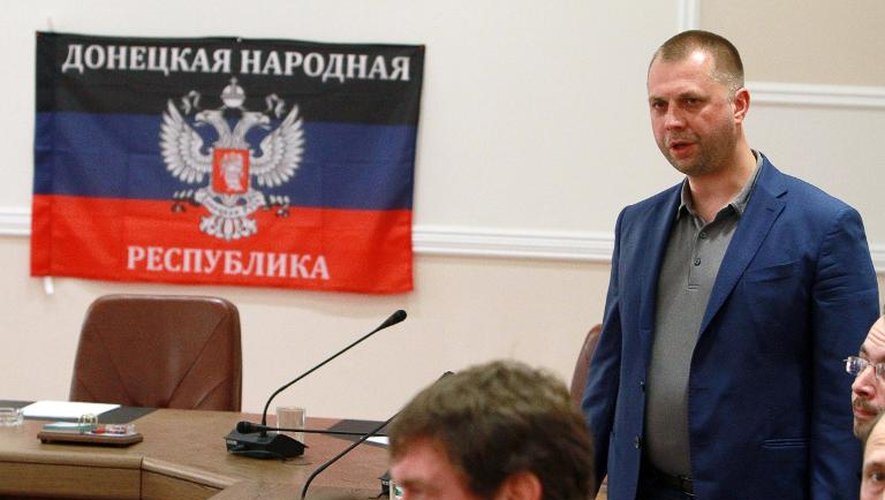 Le "Premier ministre" de la "République de Donetsk" autoproclamée par les séparatistes, Alexandre Borodaï, le 23 juin 2014 à Donetsk