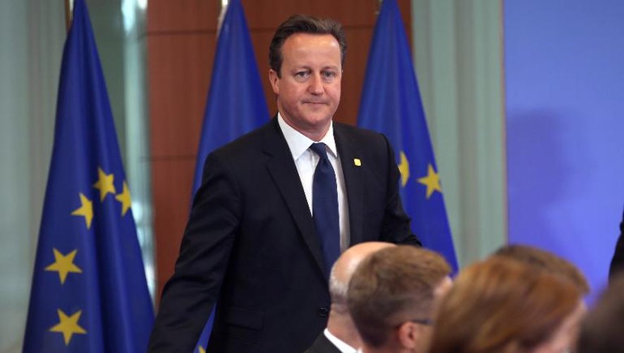 Le Premier ministre britannique David Cameron assiste au sommet européen le 27 juin 2014 à Bruxelles