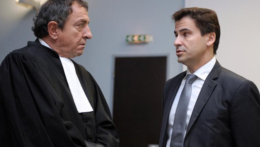 Stephane Scotto et son avocat Me Patrick Maisonneuve le 13 septembre 2013 autribunal à Nancy