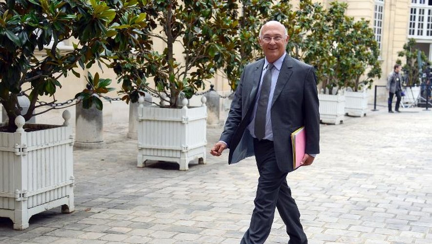Michel Sapin le 27 août 2013 à son arrivée à une réunion à Matignon