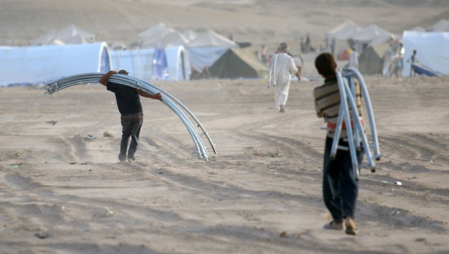 Un camps de réfugiés à Habbaniyah, en Irak, le 20 juin 2016