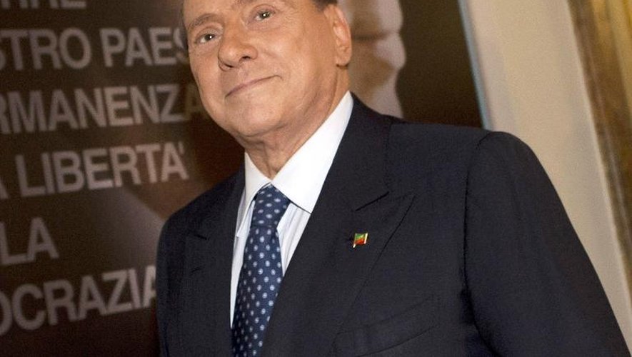 Silvio Berlusconi au nouveau siège du PDL, le 19 septembre 2013 à Rome