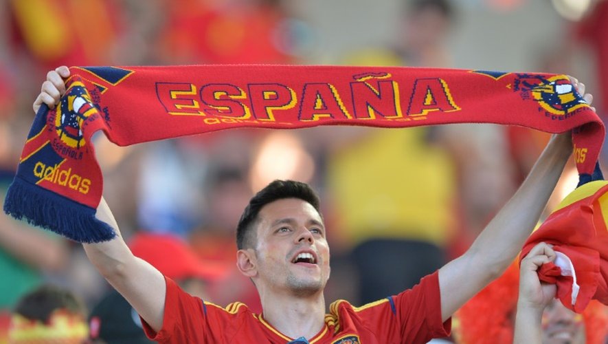 Un supporteur espagnol avant le match de l'Euro face à la Croatie, le 21 juin 2016 à Bordeaux