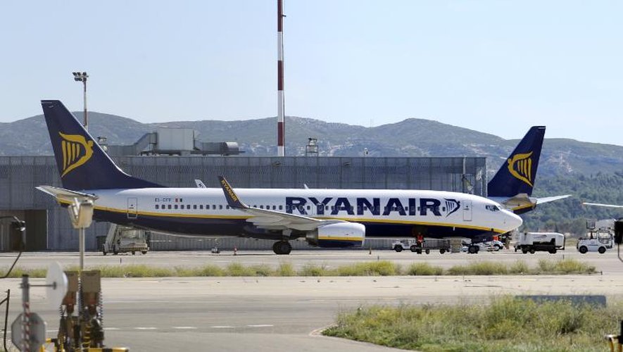 Un avion de la compagnie Ryanair sur le tarmac de l'aéroport de Marseille, le 28 septembre 2010