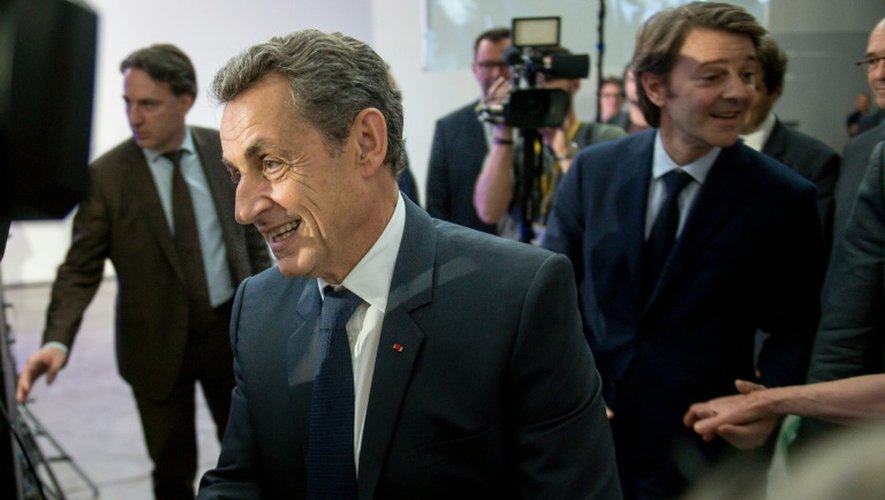 Le président du parti Les Républicains Nicolas Sarkozy à Saint-Andre-lez-Lille, le 8 juin 2016