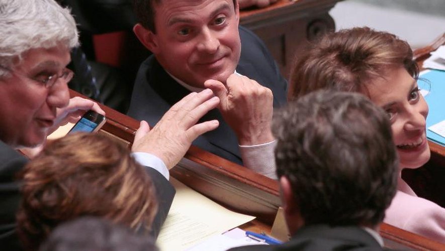 Le ministre de l'Intérieur Manuel Valls le 1er octobre 2013 à l'Assemblée nationale à Paris
